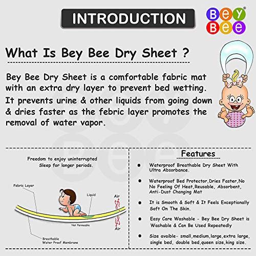 BeyBee Dry Sheet Small (Small (70cm X 50cm), Ivory) - Image 4