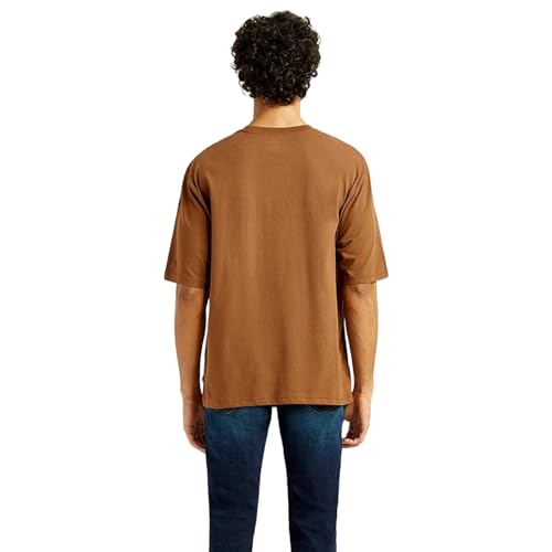 Levi's Men's Solid Loose Fit T-Shirt (A7900-0043_Brown - Image 2