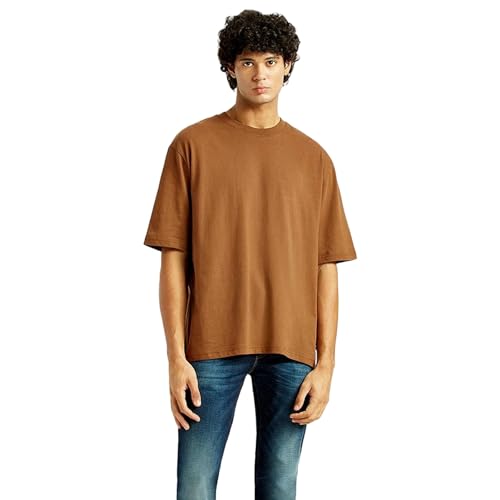Levi's Men's Solid Loose Fit T-Shirt (A7900-0043_Brown - Image 5