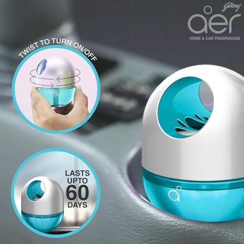 Godrej aer Twist, Car Air Freshener - Cool Surf Blue (45g) - Image 5
