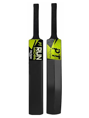 Protoner PVC Cricket Bat for Tennis Ball, Black and Green