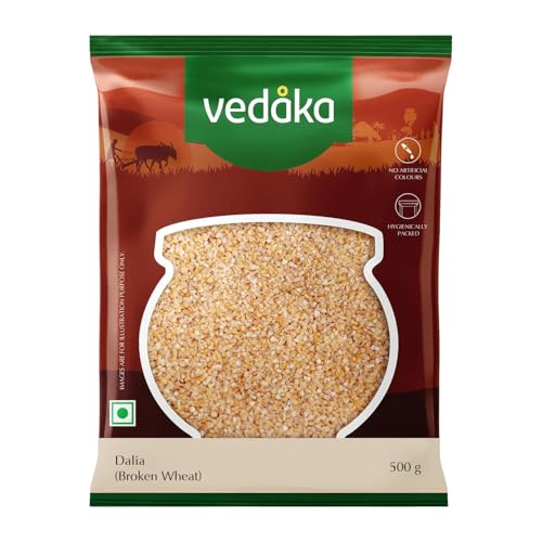 Amazon Brand - Vedaka Dalia (Broken Wheat), 500 g