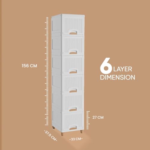 TEX-RO Plastic Wardrobe for Clothes