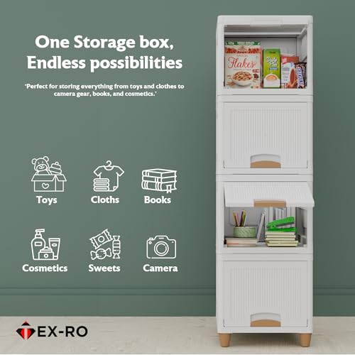 TEX-RO Plastic Wardrobe for Clothes