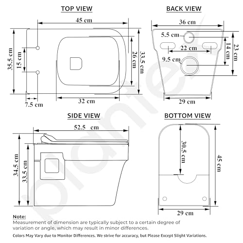 Plantex Imported Ceramic Western Commode/Wall