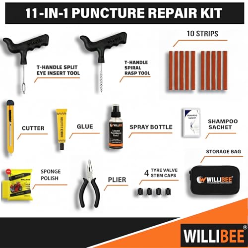 WILLIBEE 11-in-1 Tubeless Tyre Puncture