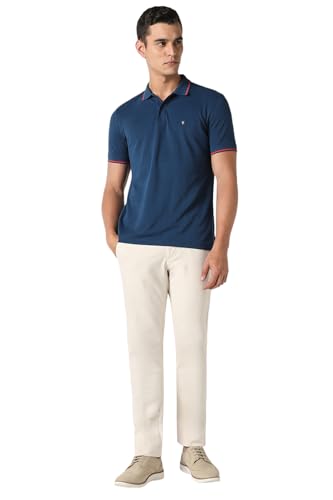 Van Heusen Men's Cotton Solid Regular Fit Collar Polo T-Shirt - Image 4