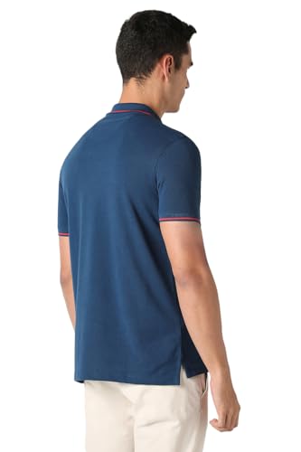 Van Heusen Men's Cotton Solid Regular Fit Collar Polo T-Shirt - Image 5