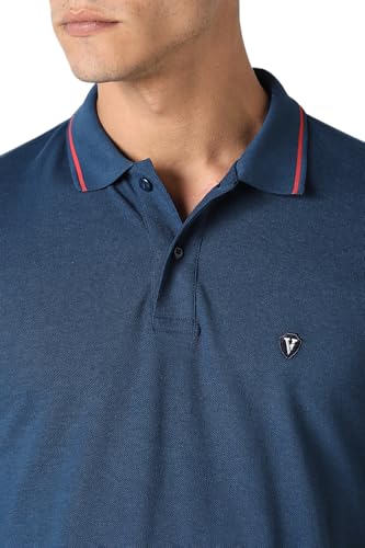 Van Heusen Men's Cotton Solid Regular Fit Collar Polo T-Shirt - Image 6