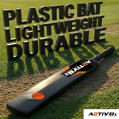 Plastic Bat, Hard Plastic Cricket