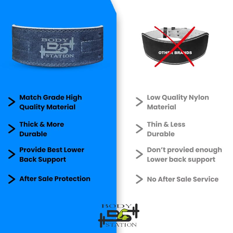 Suede Leather Weightlifting Belt –