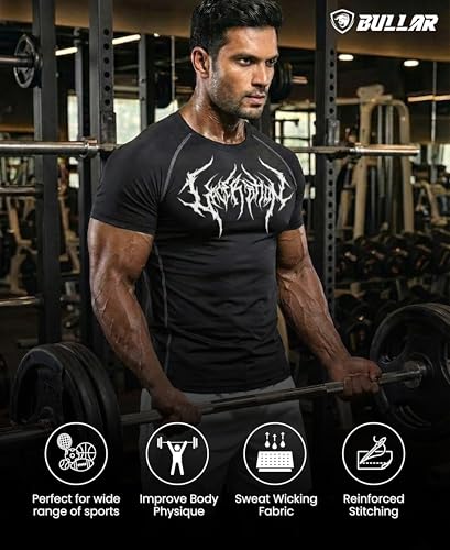 BULLAR Men's Polyester Blend Compression