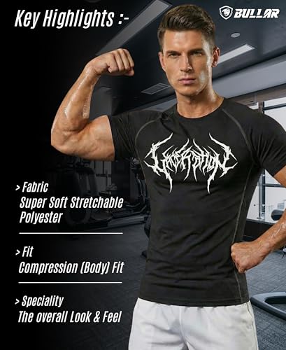 BULLAR Men's Polyester Blend Compression