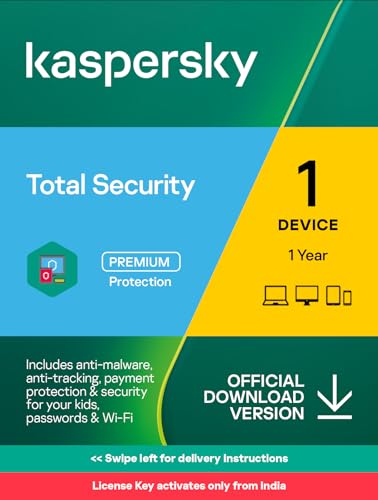 Kaspersky | Total Security | 1 Device | 1 Year | Email Delivery in 1 Hour