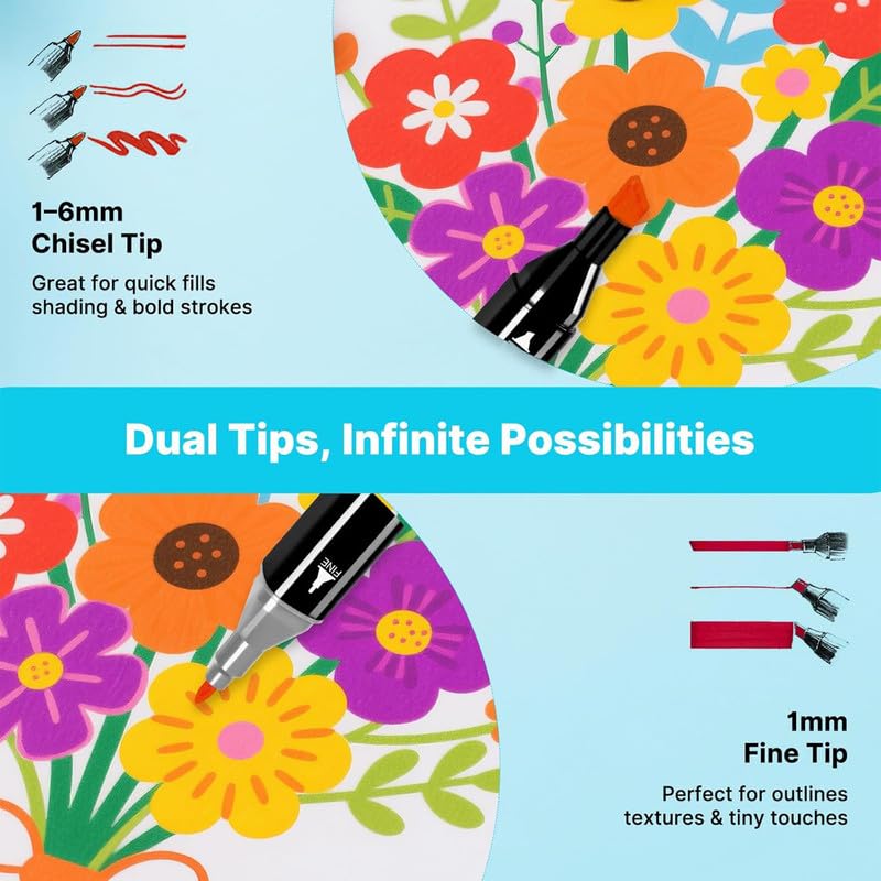 KLIFFOO Dual Tip Colorful Art