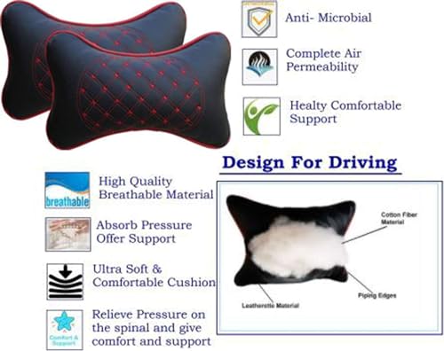 DETACHI Faux Leather Car Neck