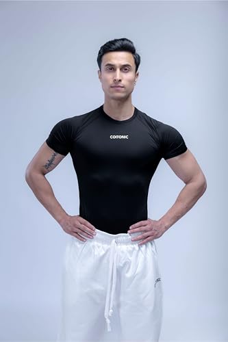 COITONIC Men's Half Sleeve Compression