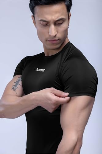 COITONIC Men's Half Sleeve Compression