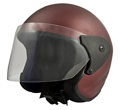 Deltz Speed (ISI Certified) Open Face Helmet (Maroon Matte) (Extra Large)