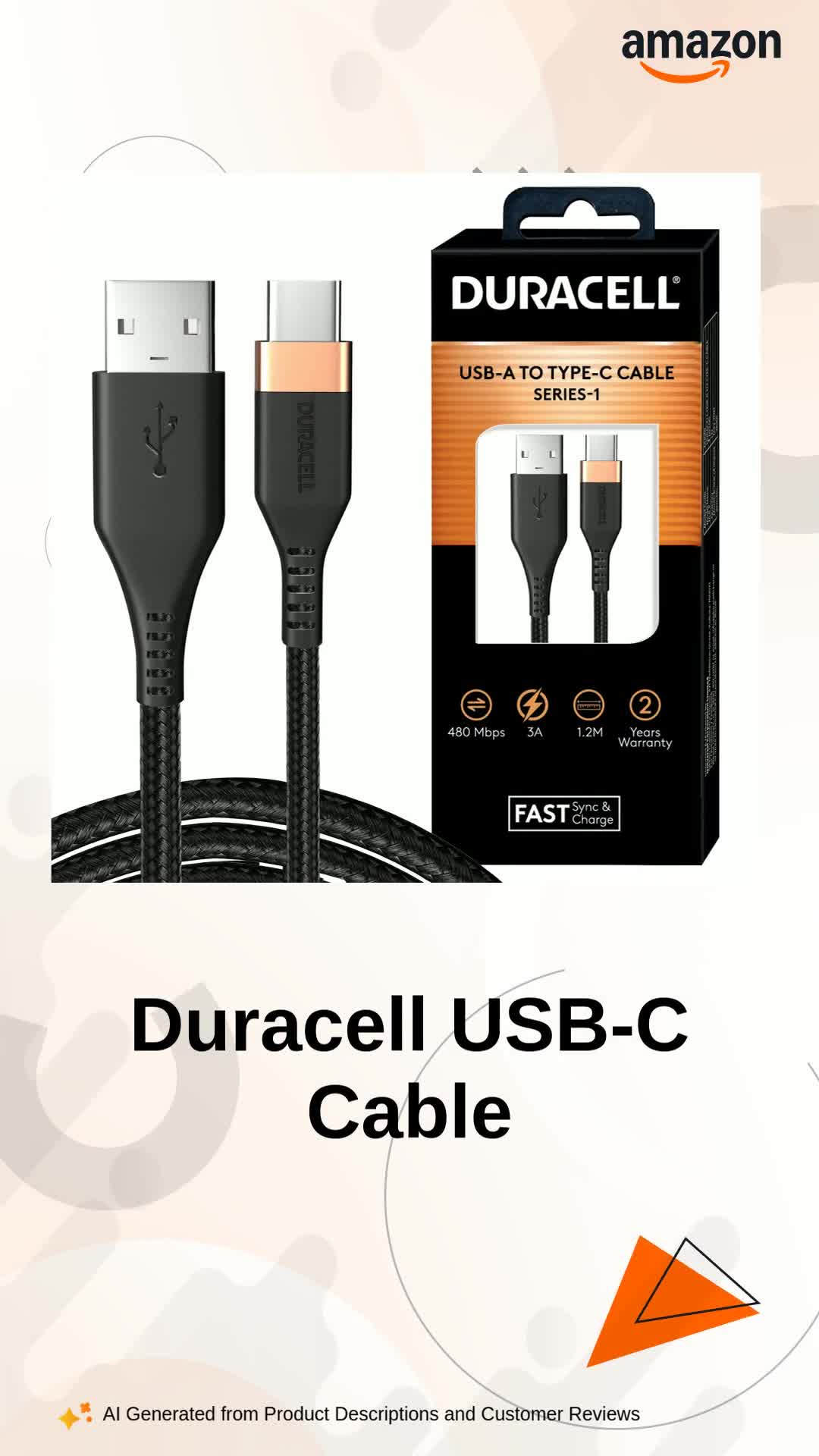 Duracell Usb-A To Type C