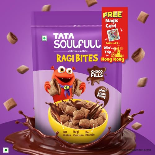 Tata Soulfull Ragi Bites Chocos Fills Breakfast Cereal, No Maida, 250g - Image 6