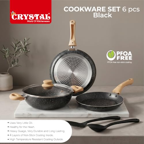 Crystal Aluminum 6 Pcs Non