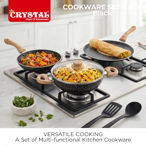 Crystal Aluminum 6 Pcs Non