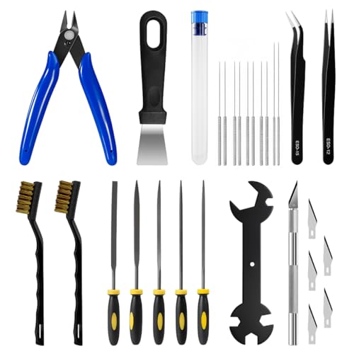 Serplex 3D Printer Tools Kit, 28Pcs Nozzle Cleaning Finishing Accessories