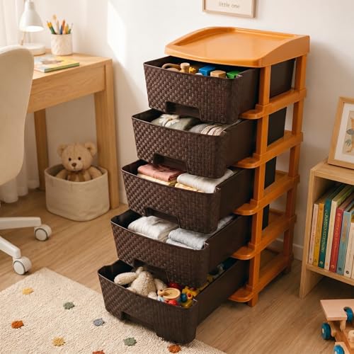 PrettyKrafts 5-Tier Plastic Storage Drawer