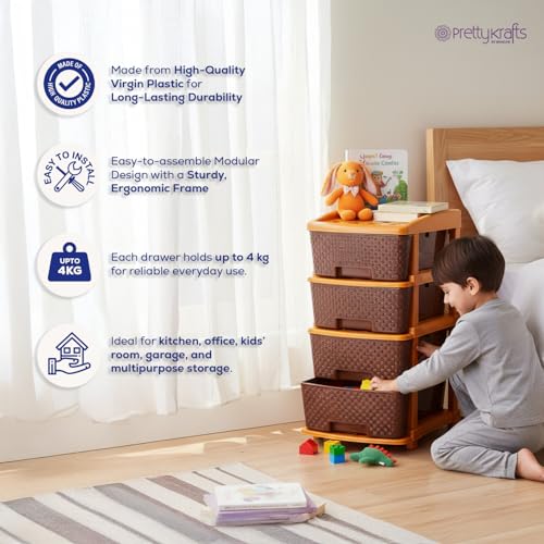 PrettyKrafts 5-Tier Plastic Storage Drawer