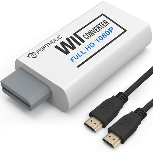 PORTHOLIC Wii Adapter HDMI Adapter