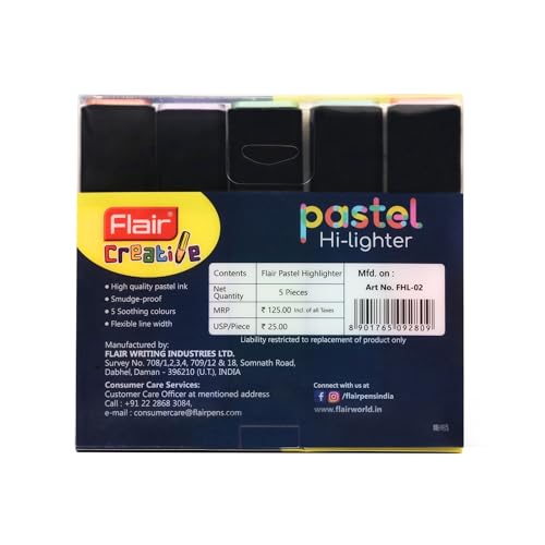 FLAIR Pastel 5 Shades Hi-lighter