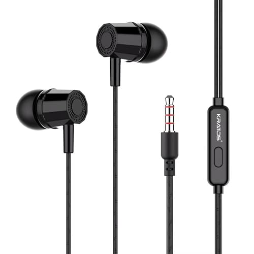 Kratos E02 Black Wired Earphones