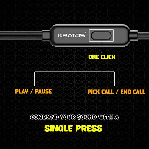 Kratos E02 Black Wired Earphones