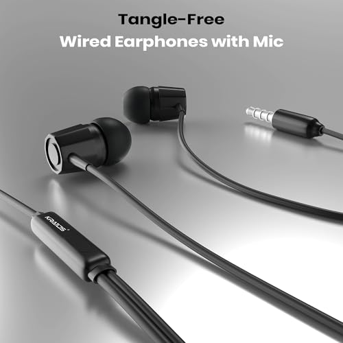 Kratos E02 Black Wired Earphones