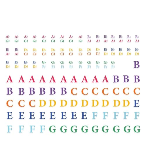 amiciSound Colorful 3D-Raised Touchable Piano Keyboard Stickers