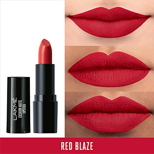 Lakmé Cushion Matte Lipstick, Red Blaze, 4.5 g - Image 4