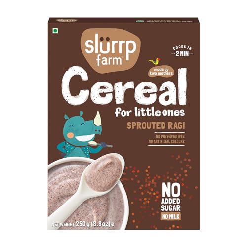 SLURRP FARM No Added Sugar,No Salt,Sprouted Ragi Powder,250 Gram