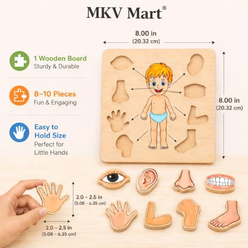 Body Part Puzzle Kids Wooden