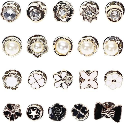 20 Pieces Pearl Brooch Pins