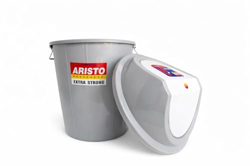ARISTO Swing Lid Dustbin with Metal Side Handle 80 LTR (GREY) - Image 4