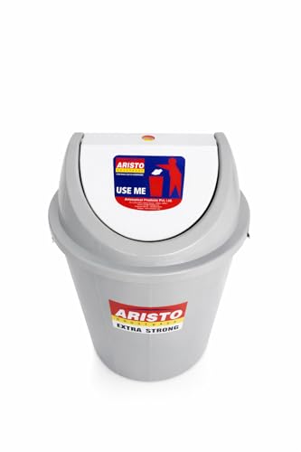 ARISTO Swing Lid Dustbin with Metal Side Handle 80 LTR (GREY) - Image 5