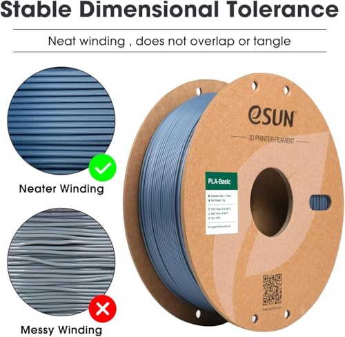 3IDEA e-Sun PLA Basic 3D Printing Filament Grey,1.75mm, Net Weight-1kg - Image 3