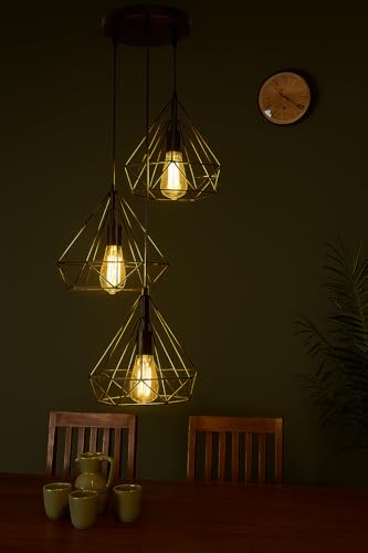 tu casa Iron Hg-35 220Watts Pendant Light, Black, Diamond - Image 7