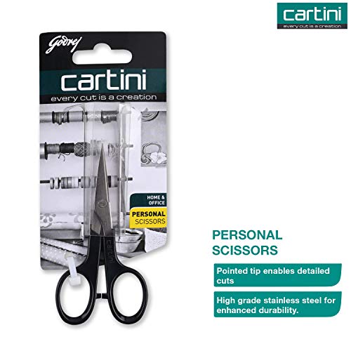 Godrej Cartini Personal Scissors, Silver;Black, 10.5 x 5.3 Centimeters - Image 4