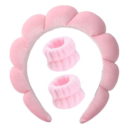 TEMPERIA Makeup Headband Wristband Set