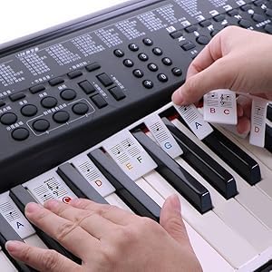 Removable Piano Key Stickers Note