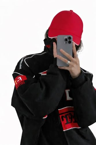 Black F1 Racing Vintage Streetwear Jacket - Image 4