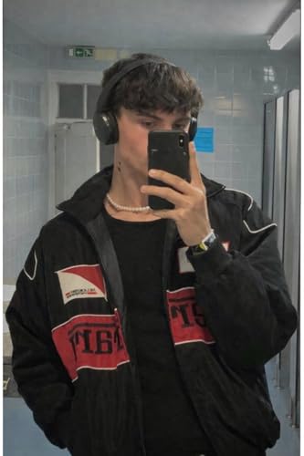 Black F1 Racing Vintage Streetwear Jacket - Image 6