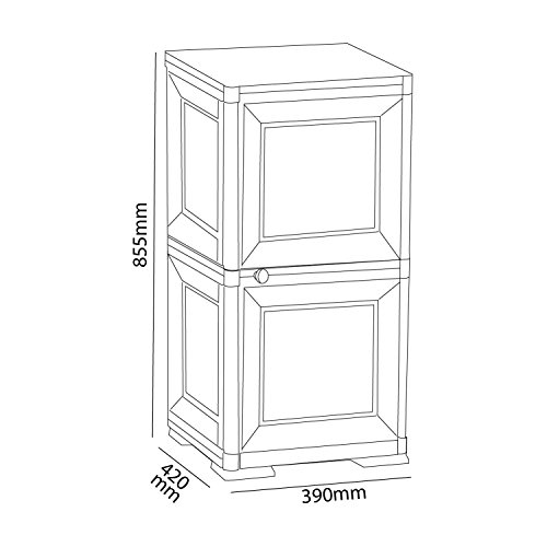 Cello Infiniti Mini 2 Storage Cabinet Plain (Cream ) - Image 2